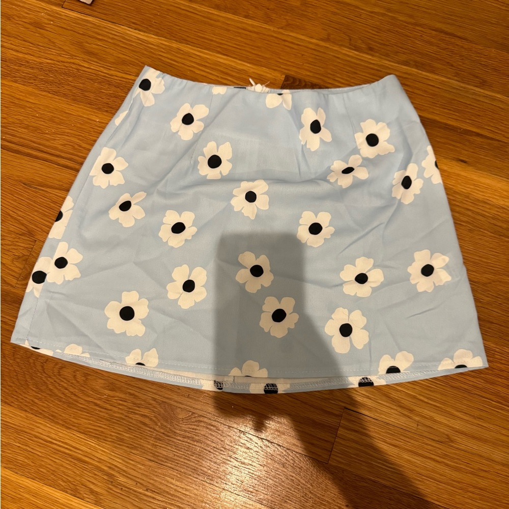 Blue and White Floral Princess Polly Mini Skirt
